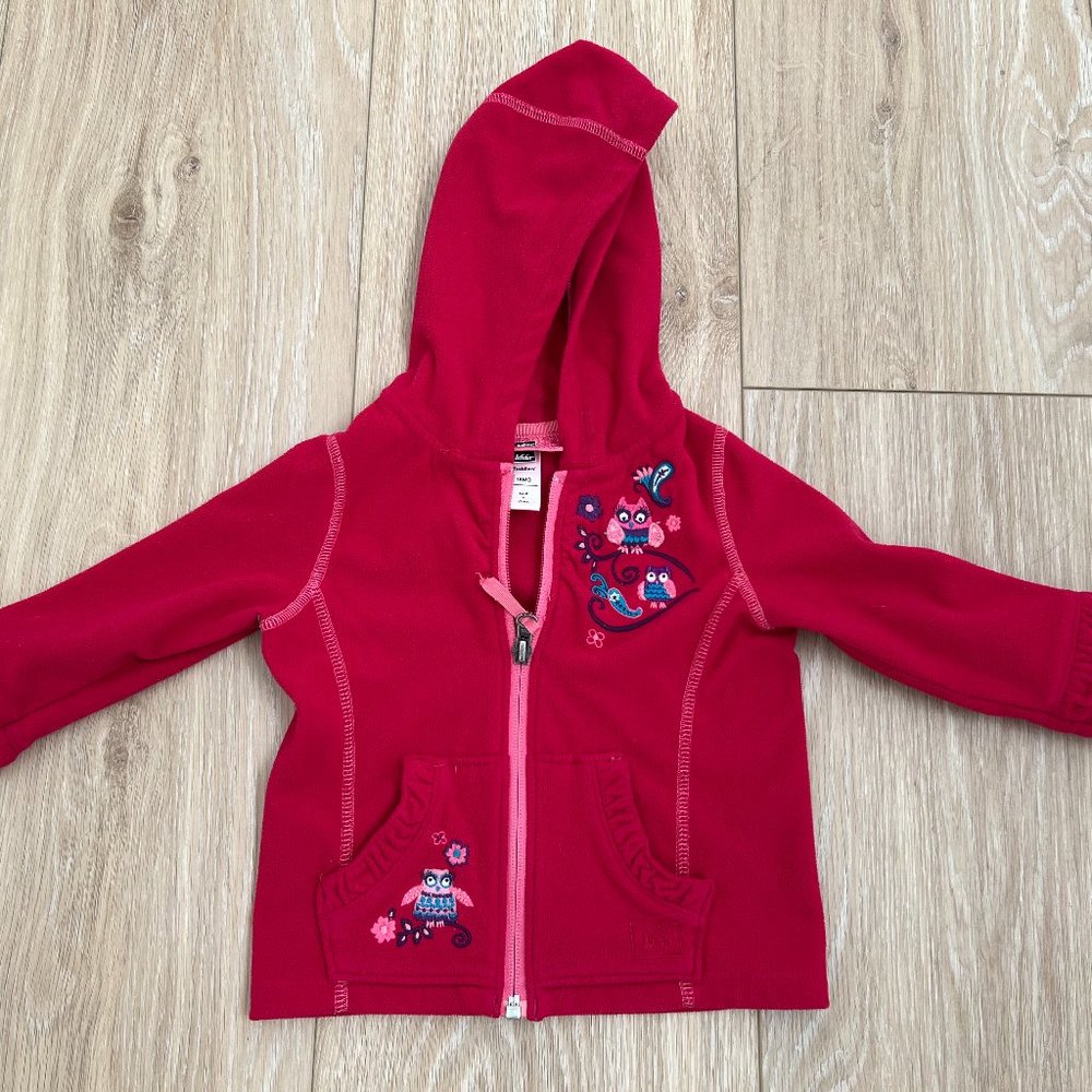 REI Embroidered Long Sleeve Fleece Jacket With Hood